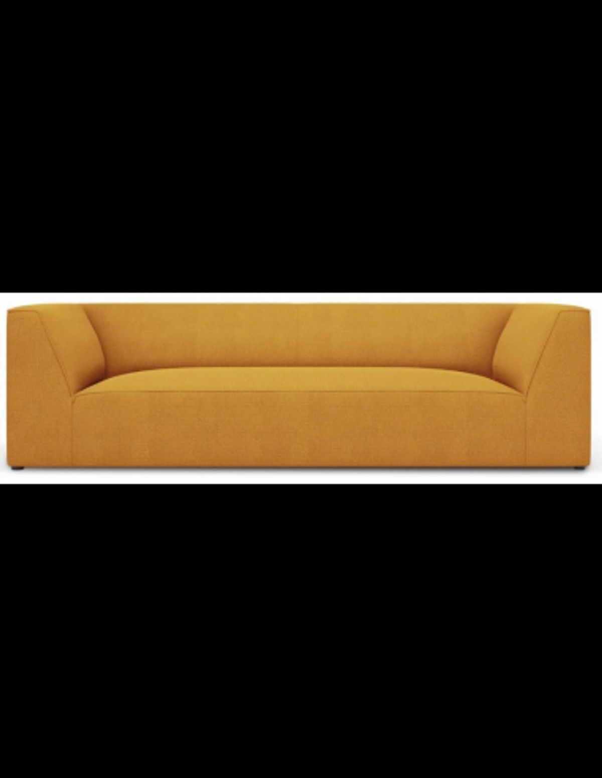 Ruby 3-personers sofa i polyester B232 x D92 cm - Sort/Gul