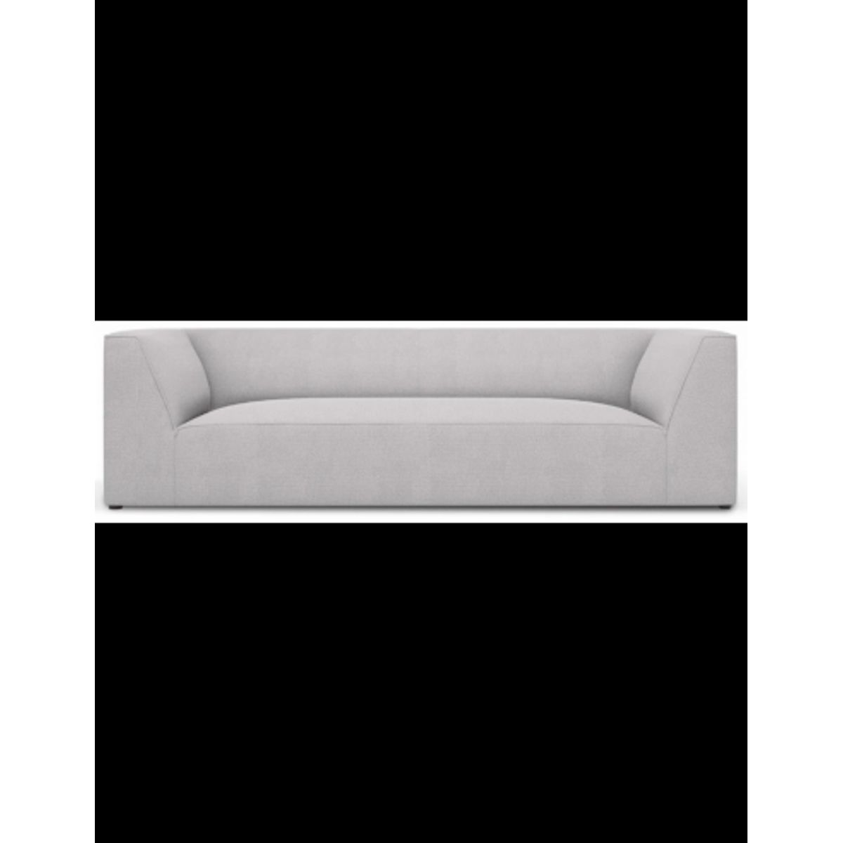 Ruby 3-personers sofa i polyester B232 x D92 cm - Sort/Lysegrå