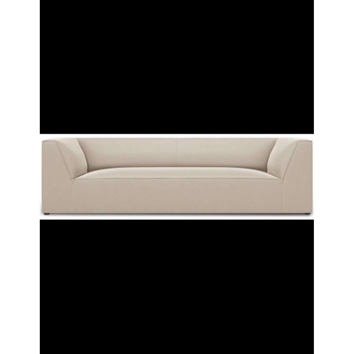 Ruby 3-personers sofa i velour B232 x D92 cm - Sort/Beige