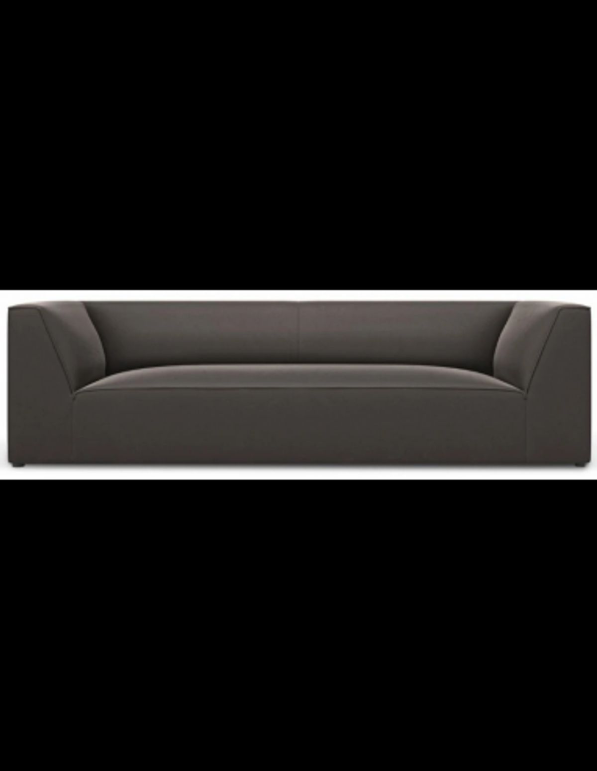 Ruby 3-personers sofa i velour B232 x D92 cm - Sort/Mørkegrå