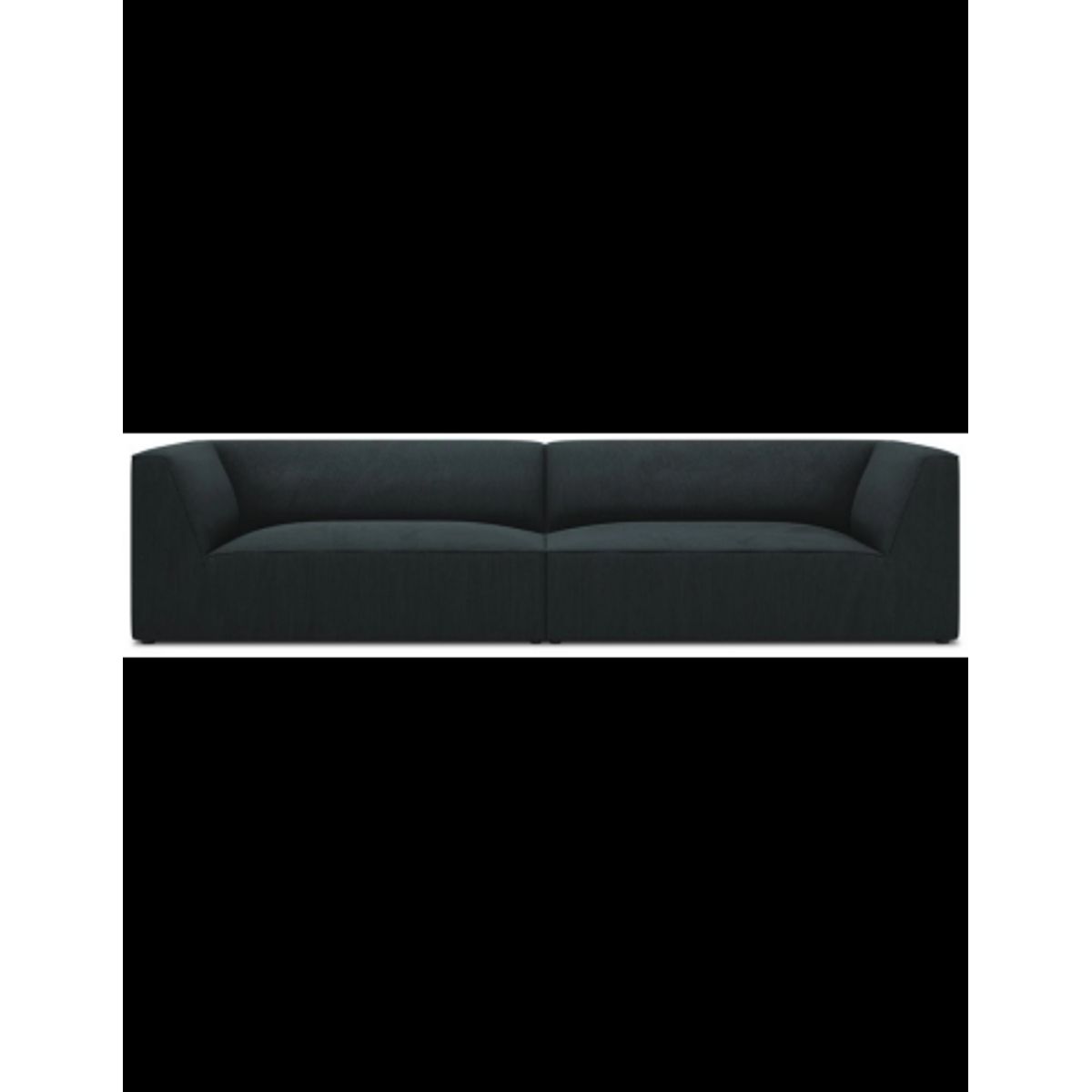 Ruby 4-personers sofa i corduroy B302 x D92 cm - Sort/Blå