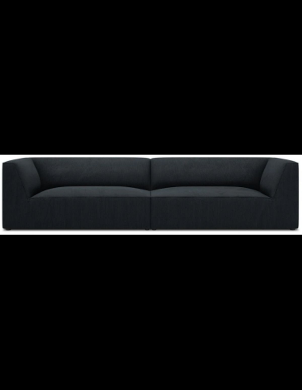 Ruby 4-personers sofa i corduroy B302 x D92 cm - Sort/Sort