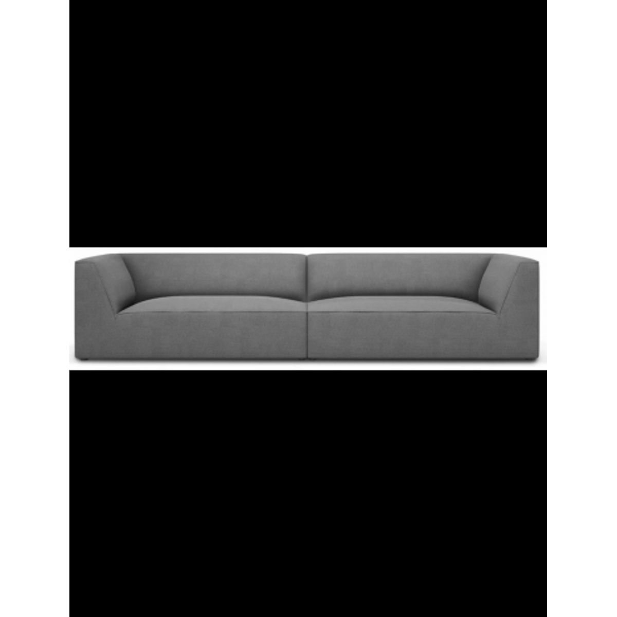 Ruby 4-personers sofa i polyester B302 x D92 cm - Sort/Grå