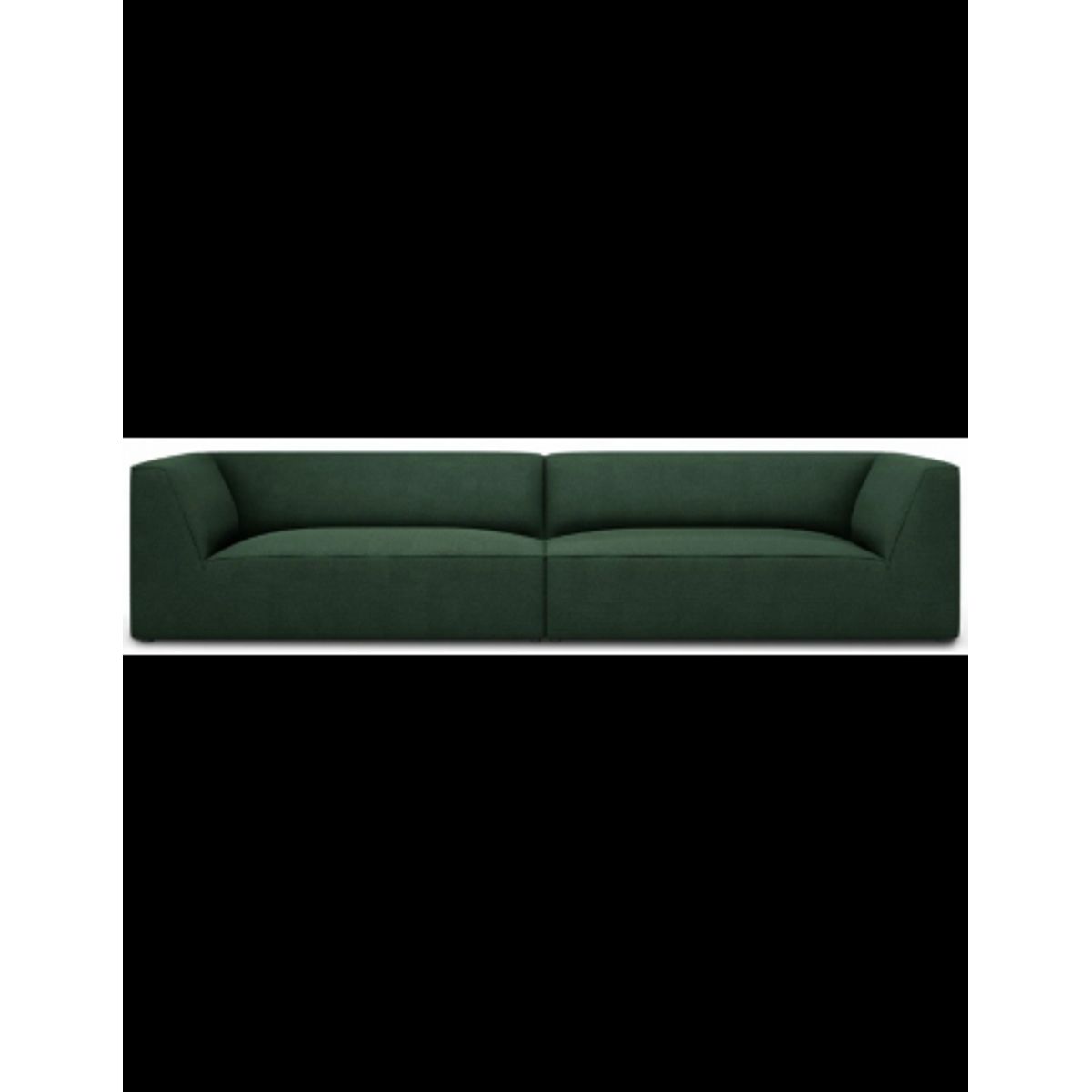 Ruby 4-personers sofa i polyester B302 x D92 cm - Sort/Grøn