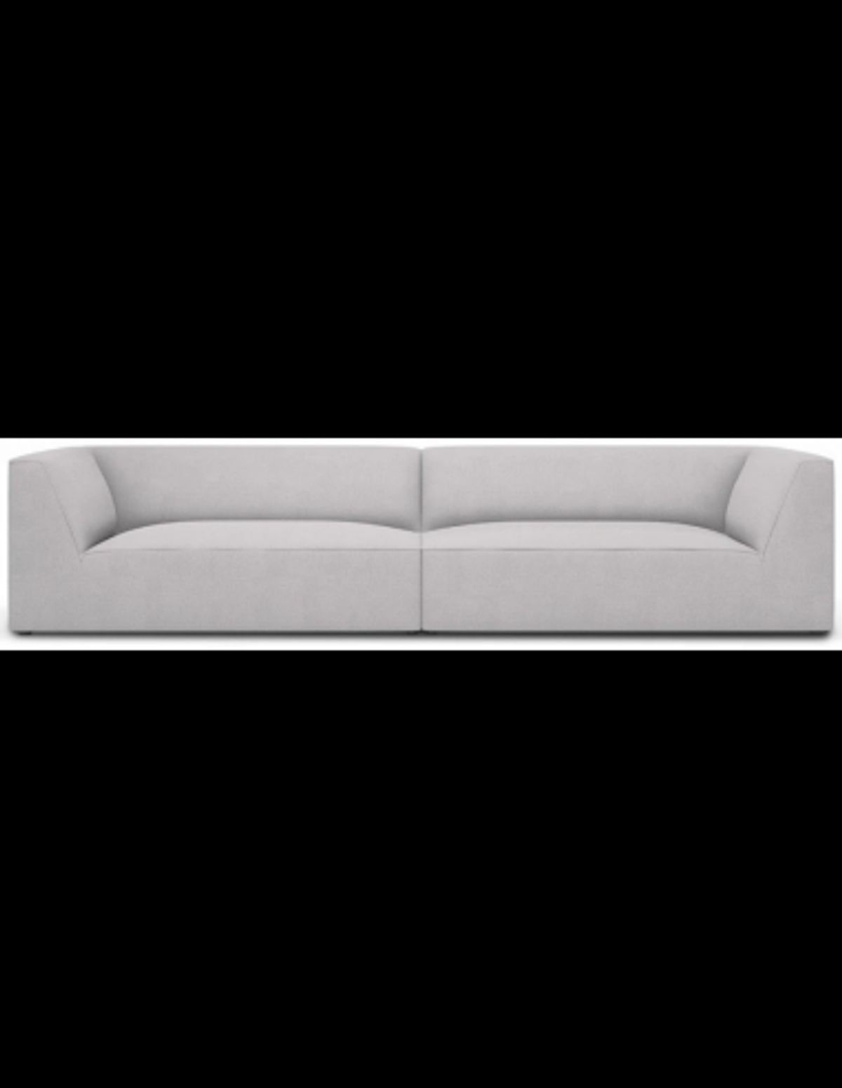 Ruby 4-personers sofa i polyester B302 x D92 cm - Sort/Lysegrå