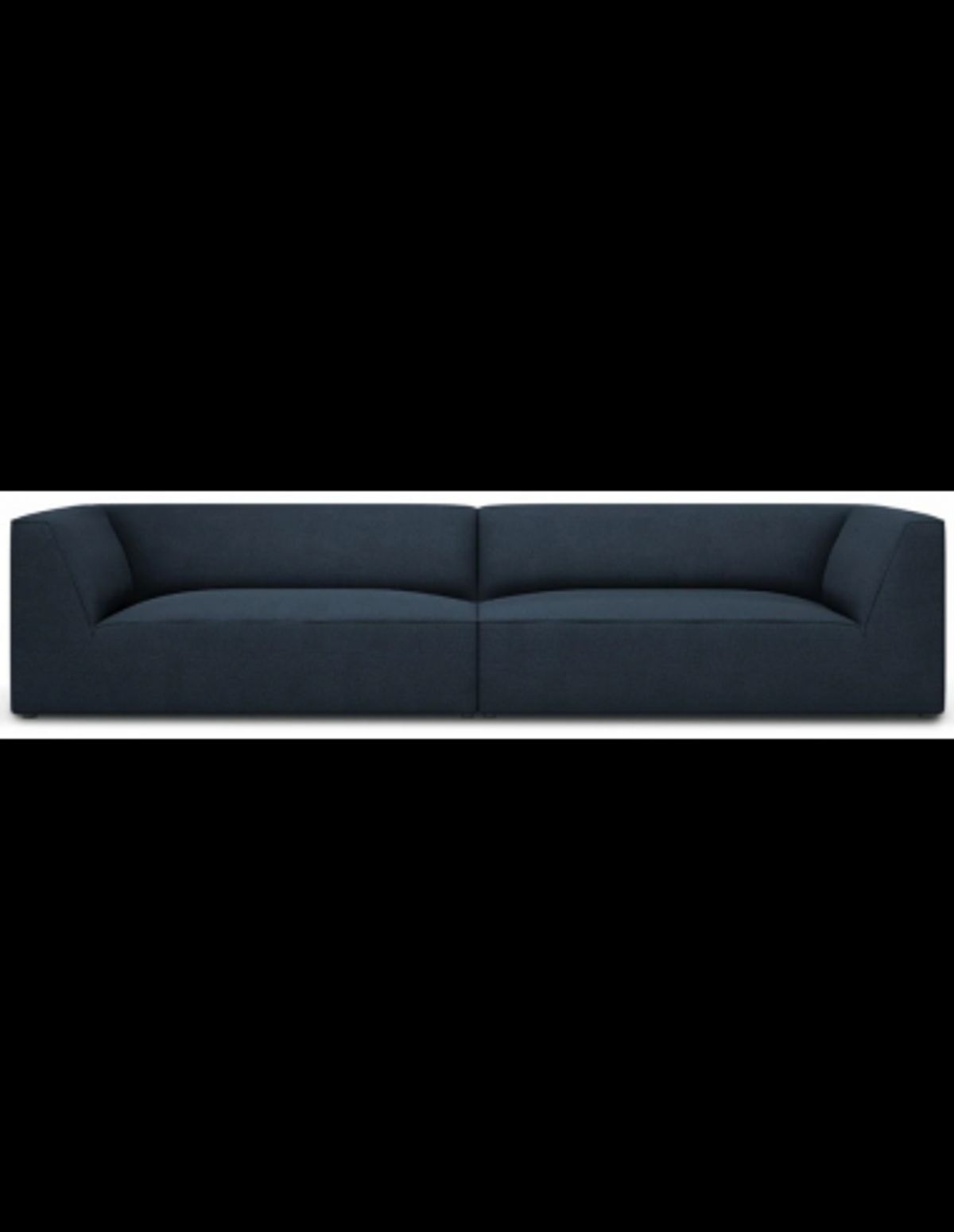 Ruby 4-personers sofa i polyester B302 x D92 cm - Sort/Navy