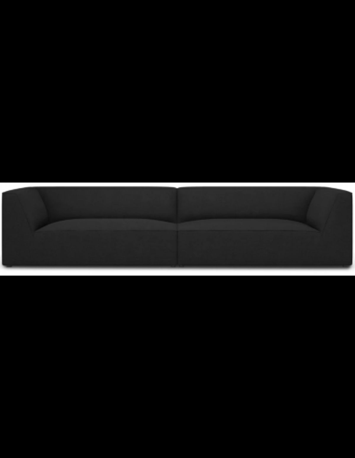 Ruby 4-personers sofa i polyester B302 x D92 cm - Sort/Sort