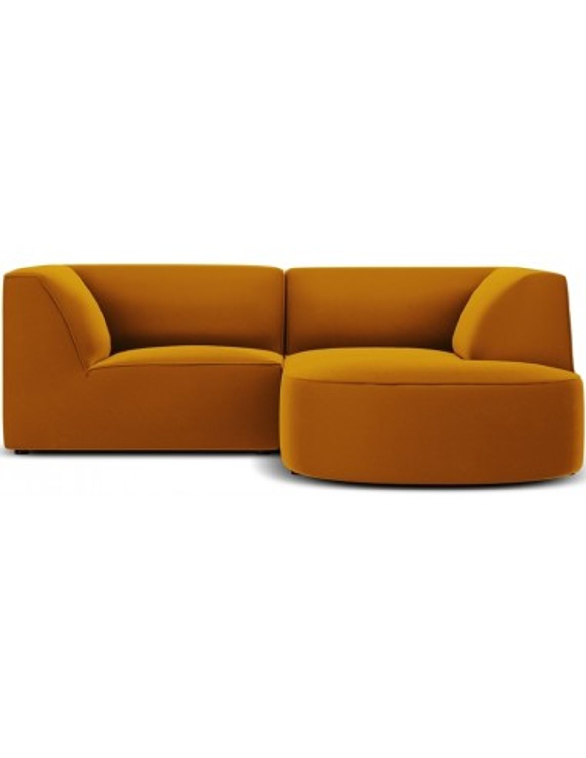 Ruby chaiselong sofa højrevendt i velour B186 x D180 cm - Gul