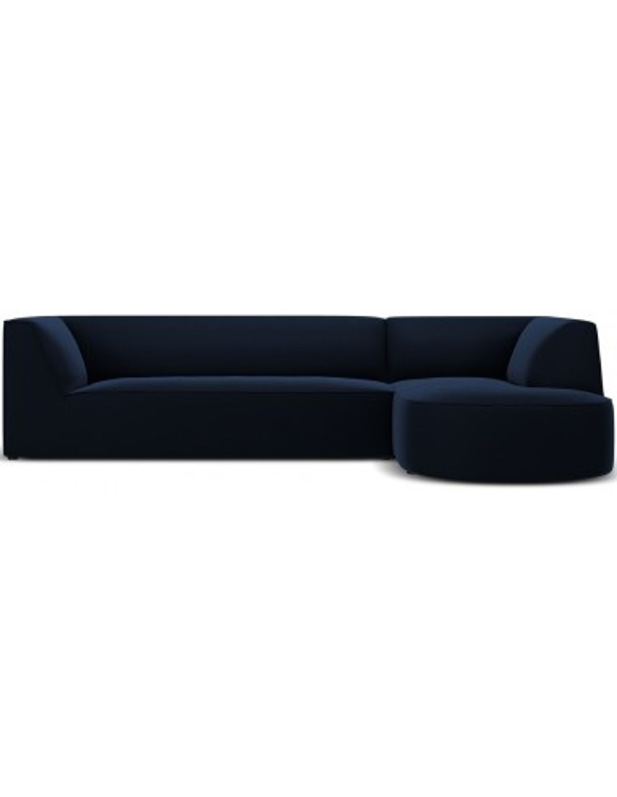 Ruby chaiselong sofa højrevendt i velour B273 x D180 cm - Blå