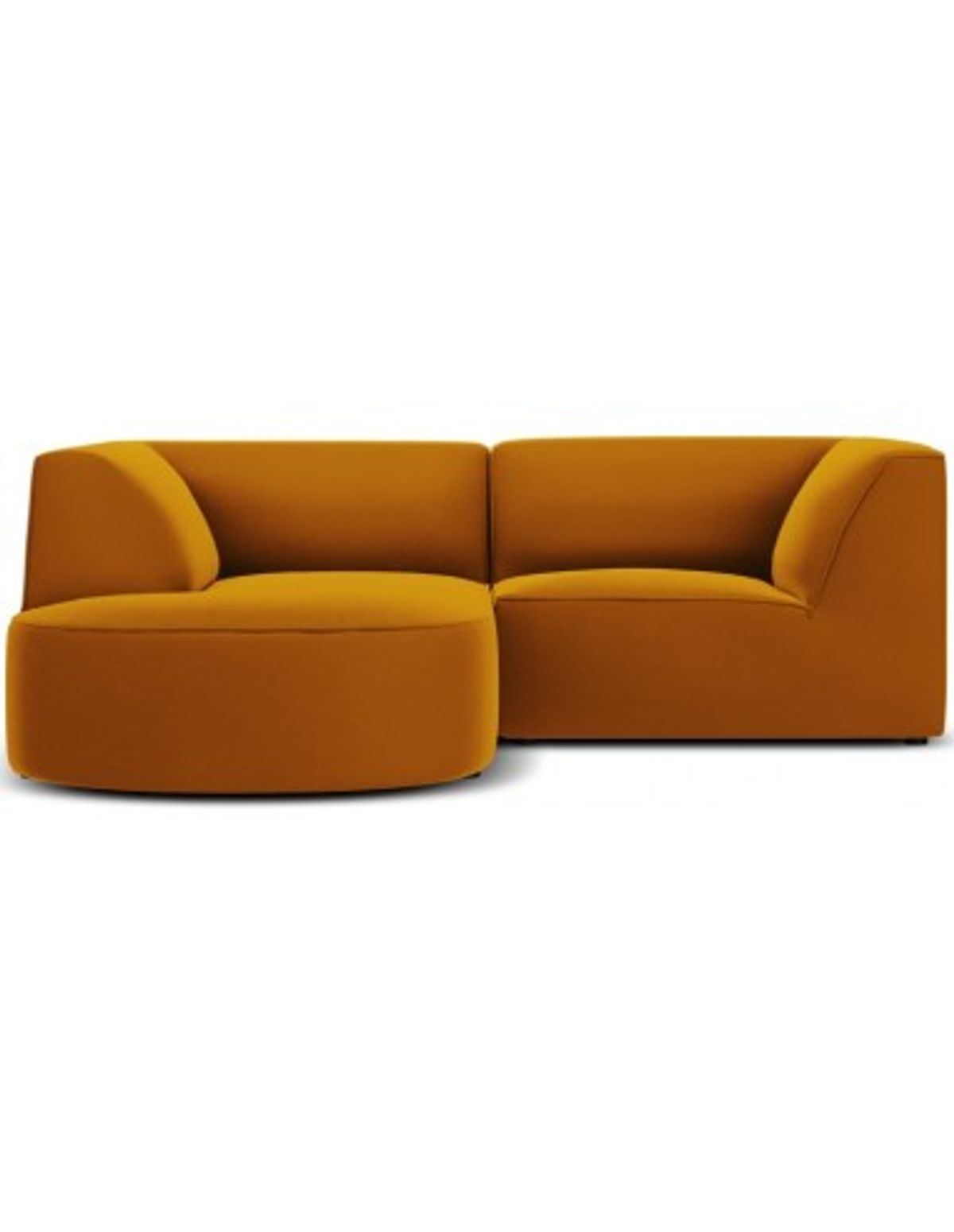 Ruby chaiselong sofa venstrevendt i velour B186 x D180 cm - Gul