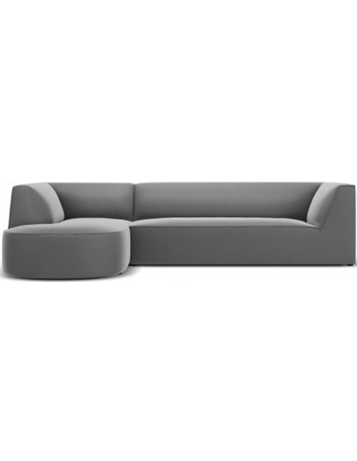 Ruby chaiselong sofa venstrevendt i velour B273 x D180 cm - Grå