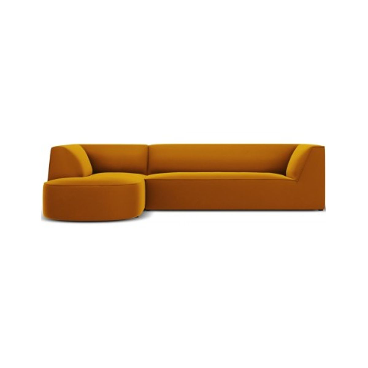 Ruby chaiselong sofa venstrevendt i velour B273 x D180 cm - Gul