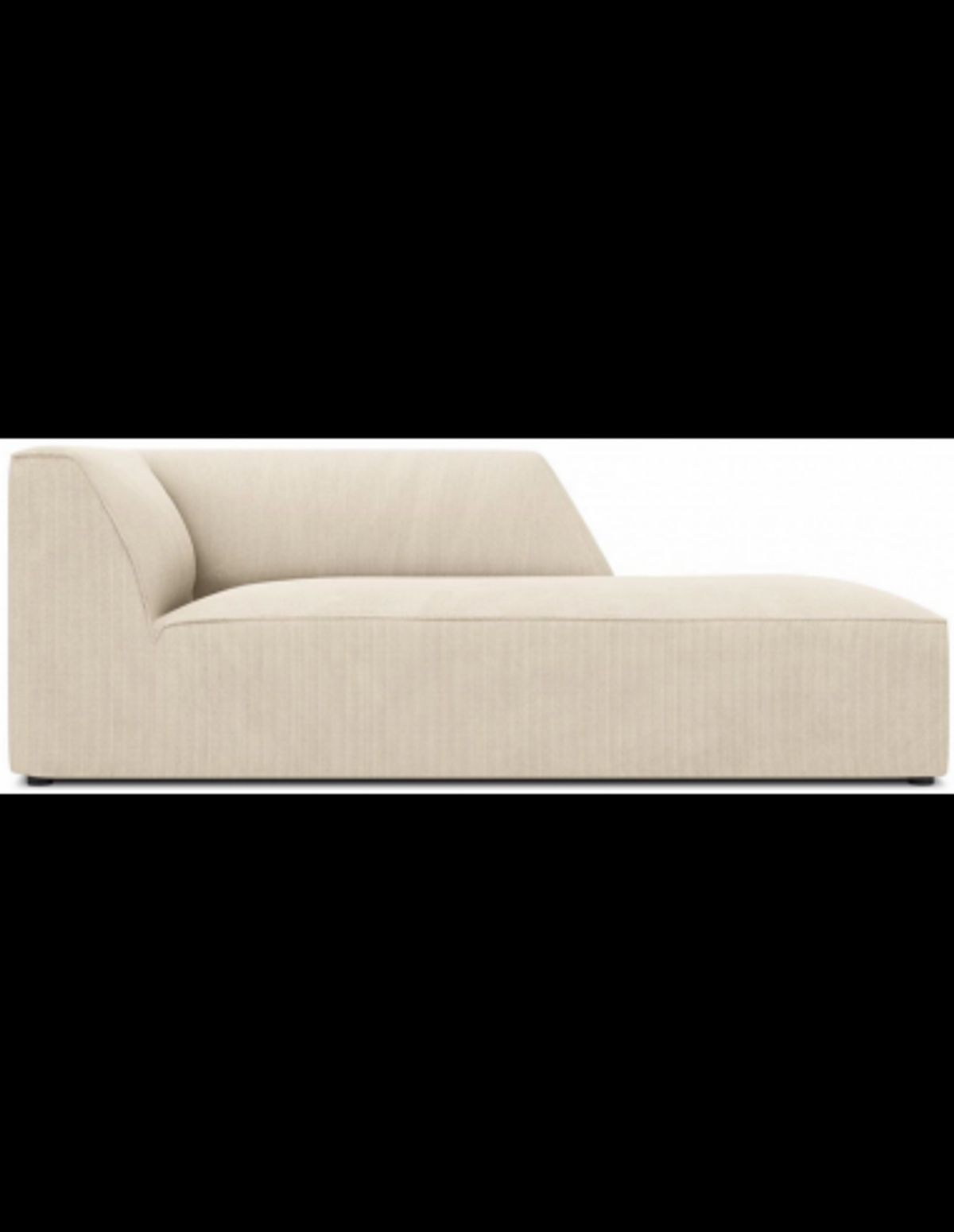 Ruby højrevendt daybed i corduroy B181 cm - Lys beige