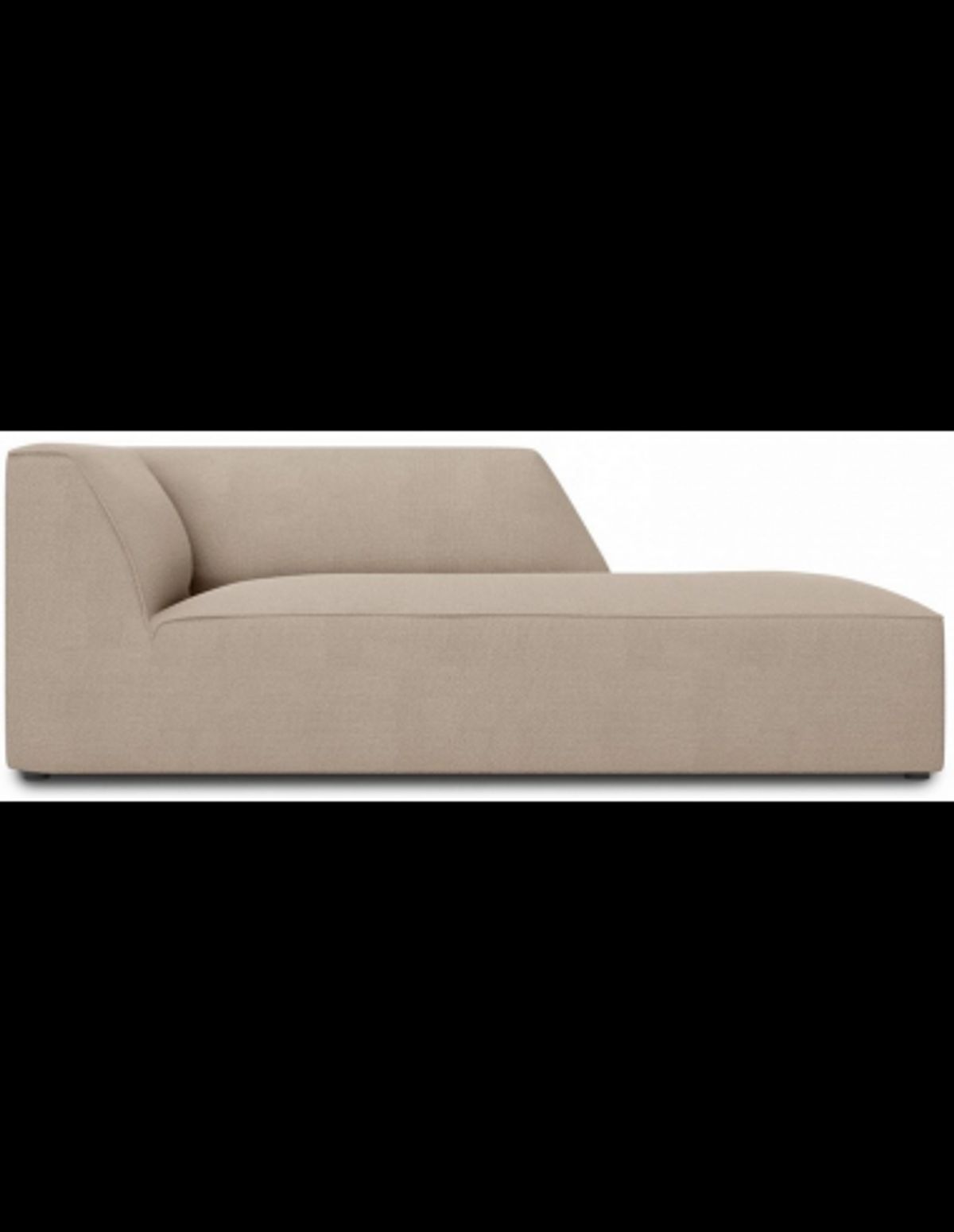 Ruby højrevendt daybed i polyester B181 cm - Mørk beige