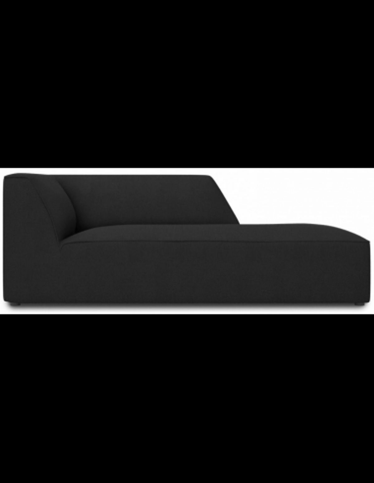 Ruby højrevendt daybed i polyester B181 cm - Sort