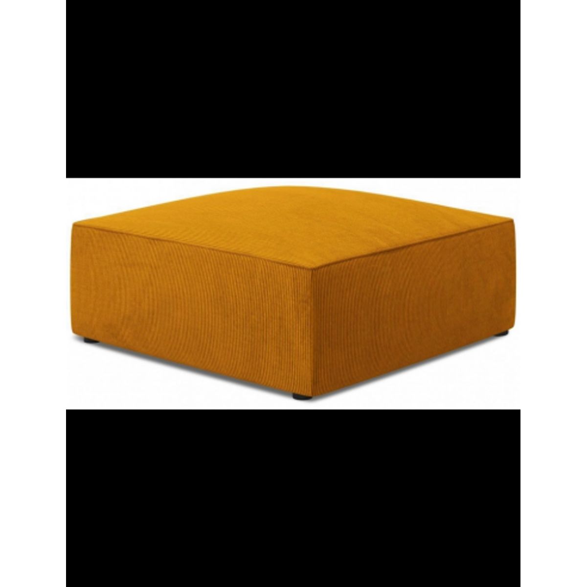 Ruby puf til sofa i corduroy 93 x 93 cm - Gul