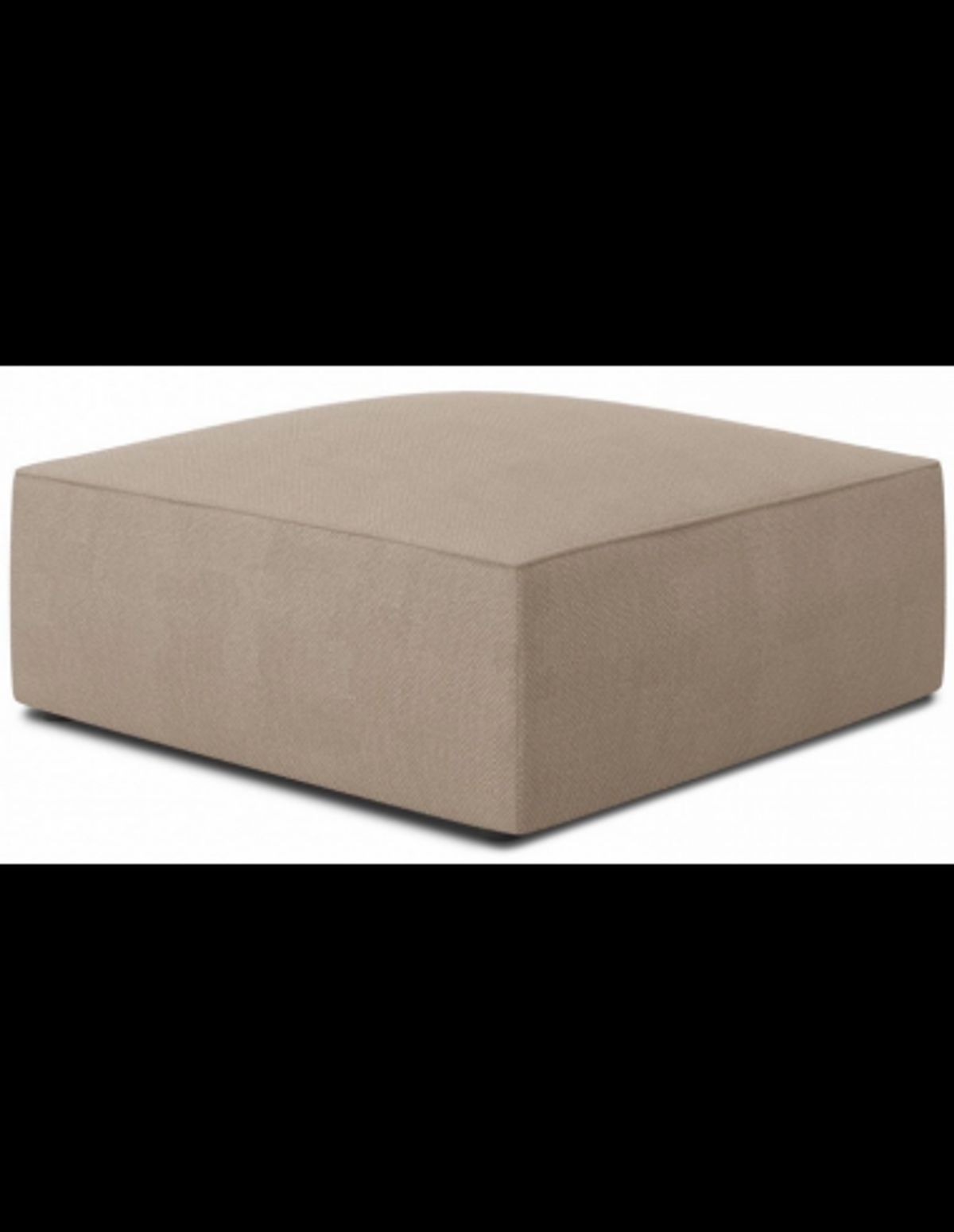 Ruby puf til sofa i polyester 93 x 93 cm - Mørk beige