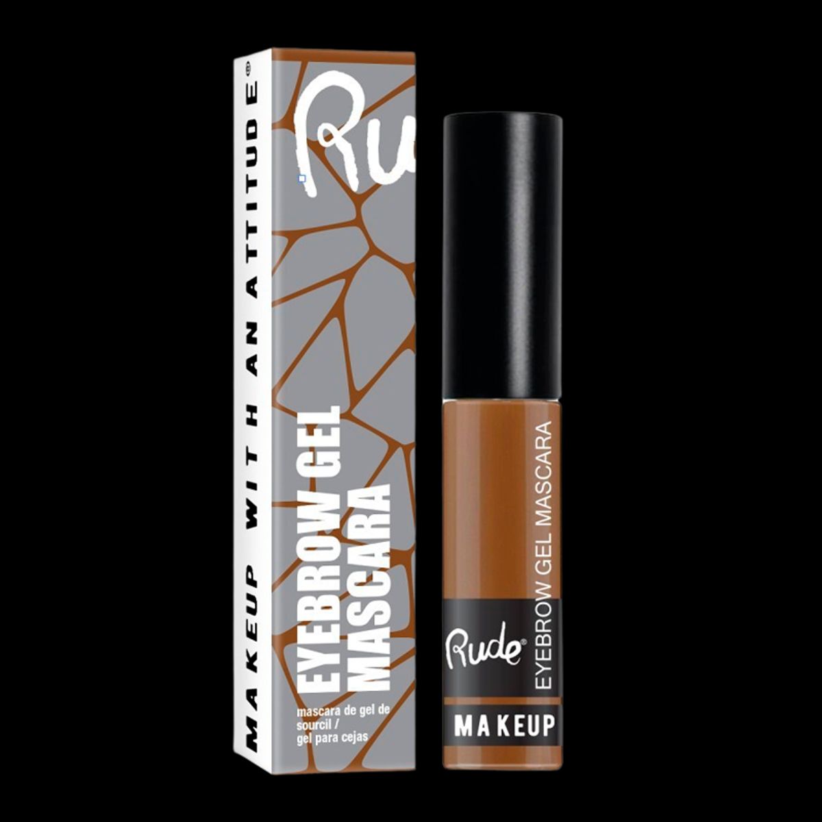 RUDE Cosmetics Eyebrow Gel Mascara Natural Brown (1 stk)