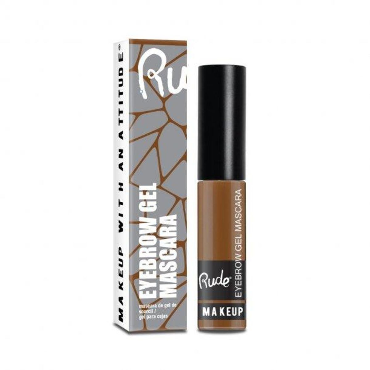 RUDE Cosmetics Eyebrow Gel Mascara - Natural Brown