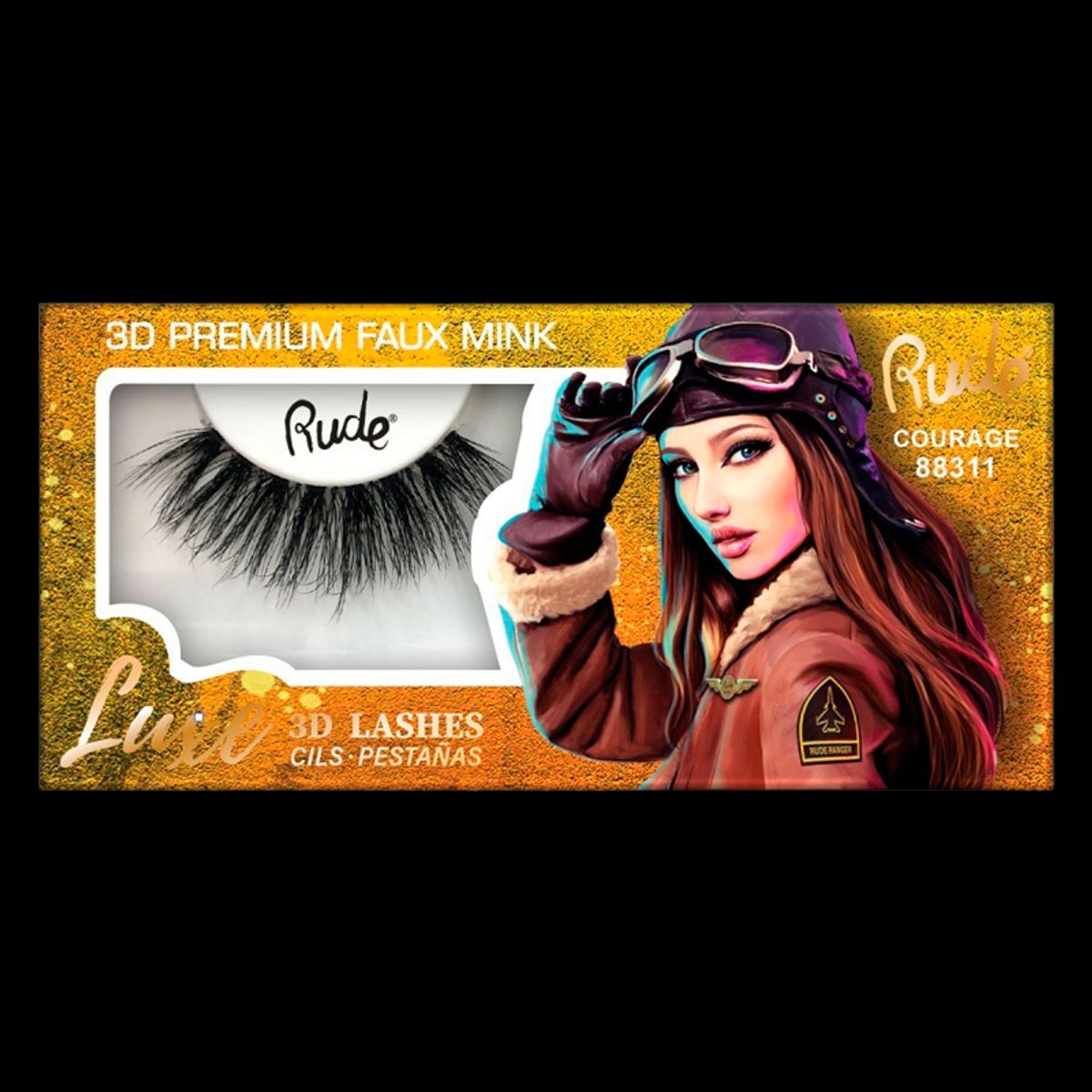 RUDE Cosmetics Luxe 3D Lashes Premium Faux Mink Courage (1 stk)