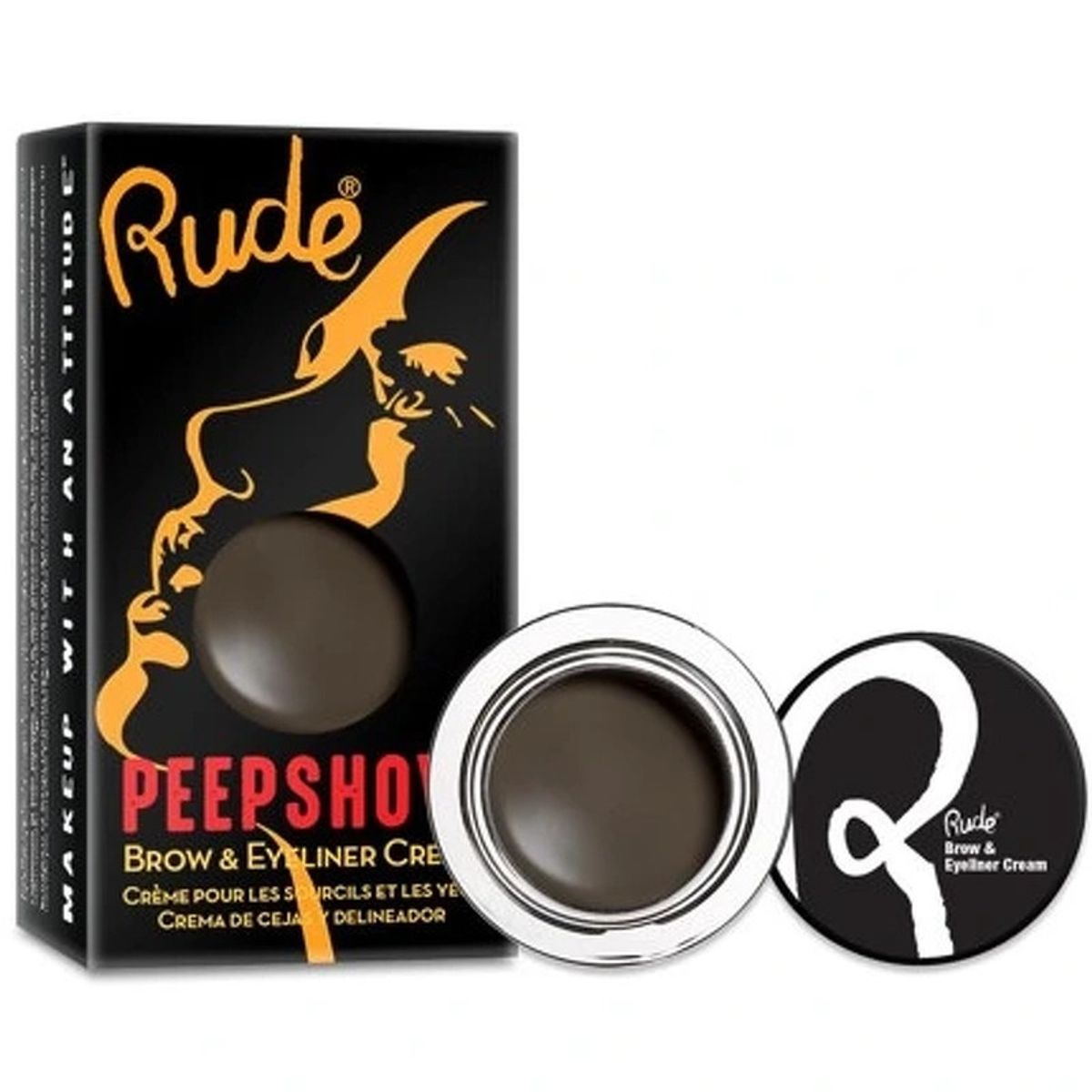 Rude Cosmetics Peep Show Brow & Eyeliner Cream 3,6 gr. - First Time