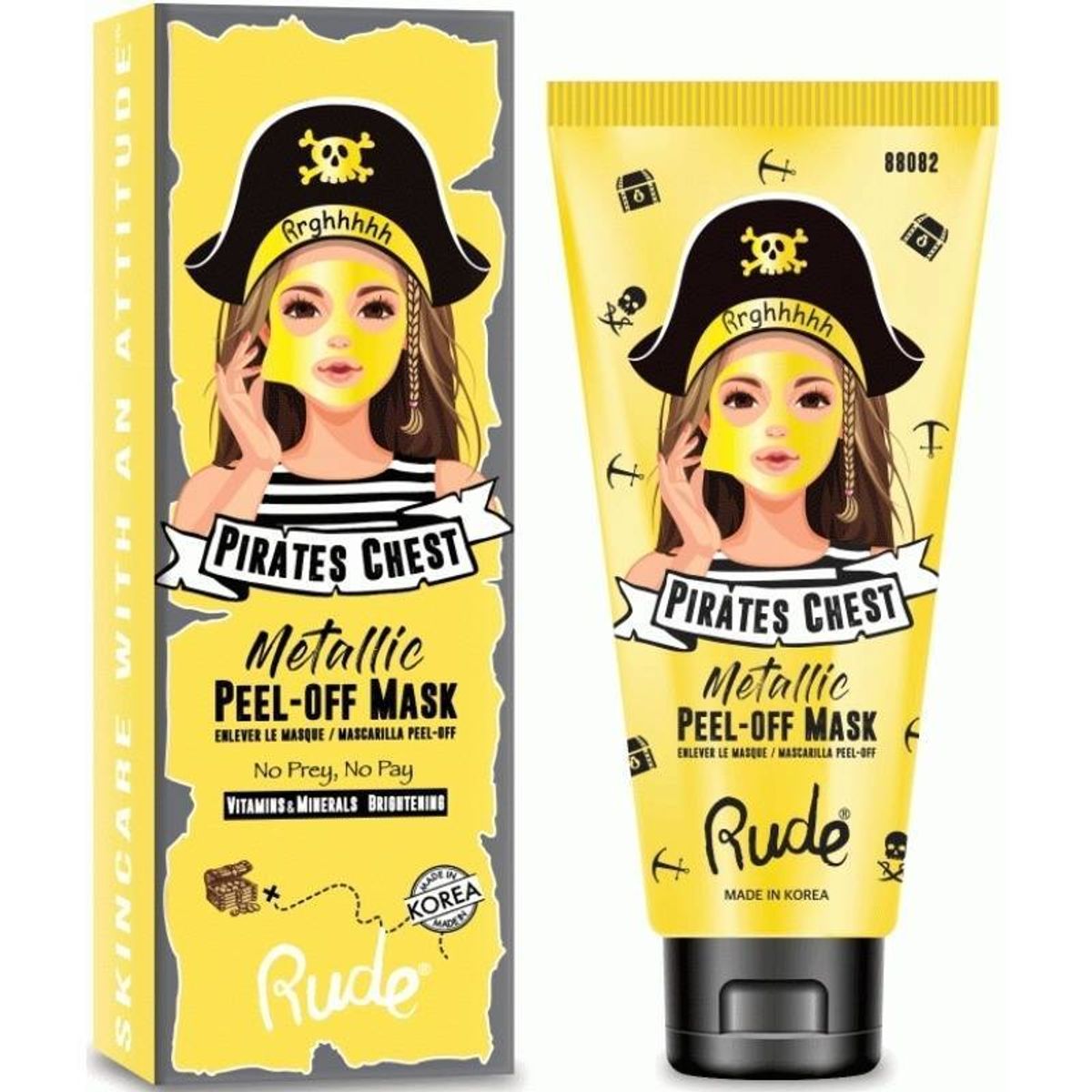 Rude Cosmetics Pirates Chest Peel Off Mask 60 ml - Brightening