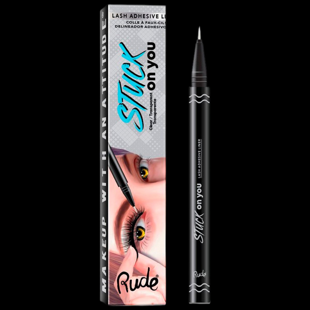 RUDE Cosmetics Stuck On You Lash Adhesive Liner Clear (1 stk)