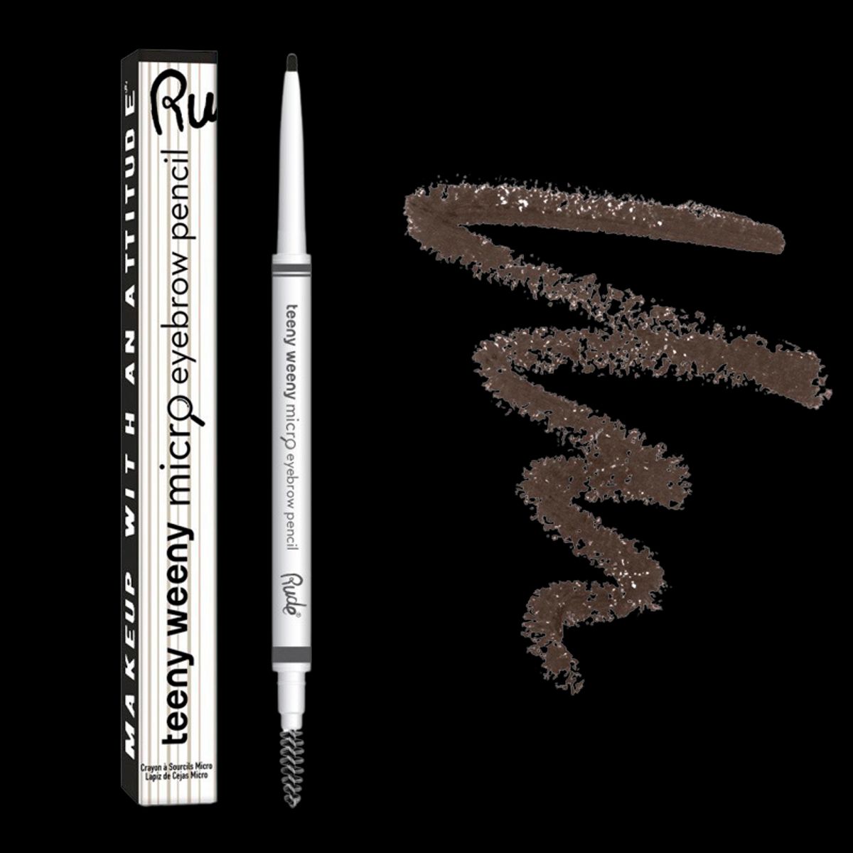 RUDE Cosmetics Teeny Weeny Micro Eyebrow Pen Black Brown (1 stk)