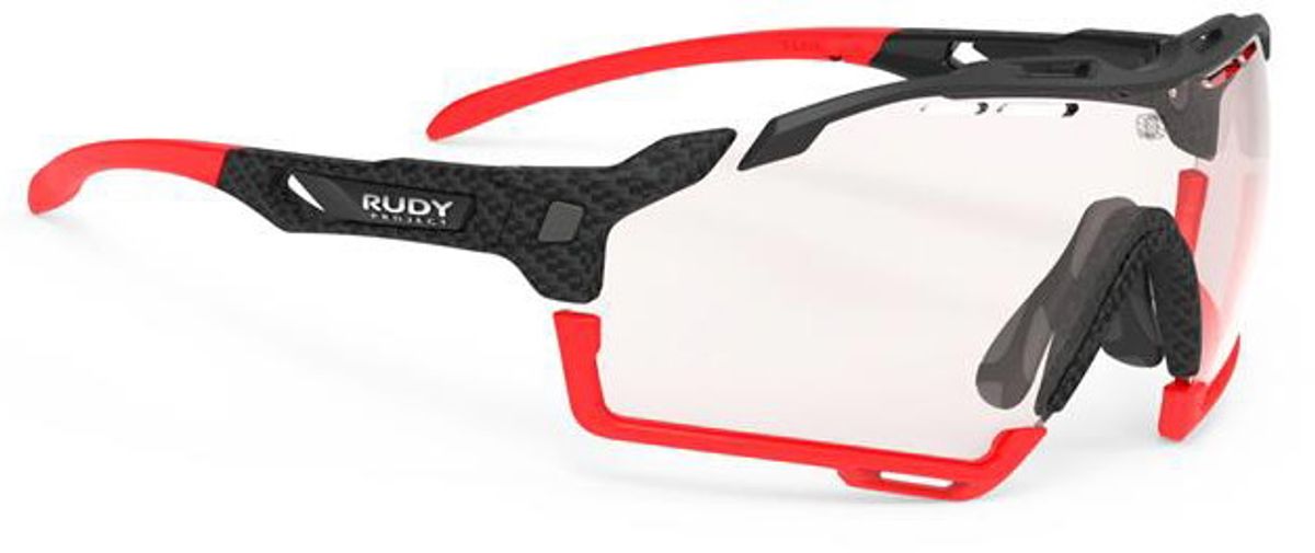 Rudy Project Brille Cutline - Transparent Photochromic - Sort/Rød