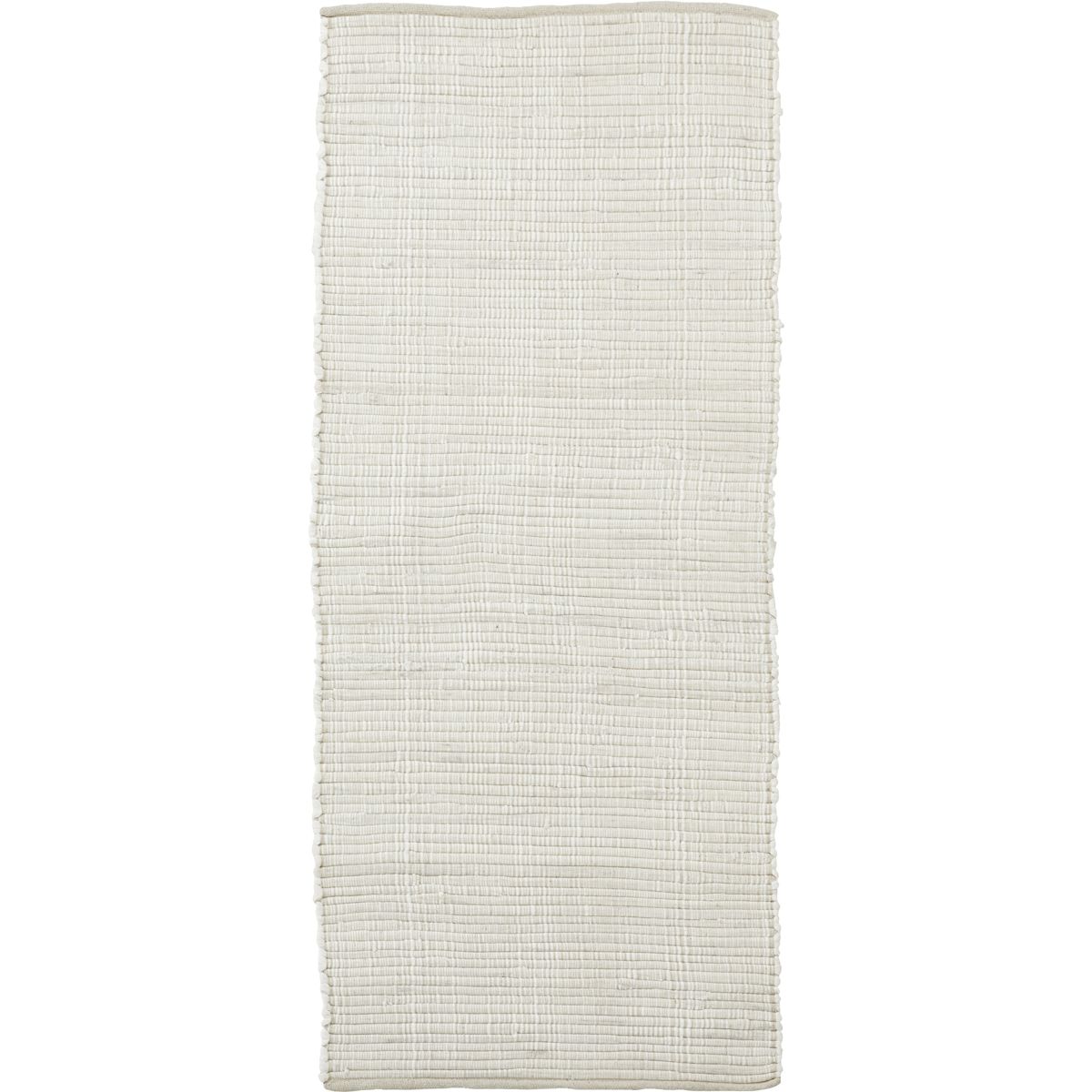 Rug, HDChindi, White - White / Cotton , Other fibers / l: 160 cm, w: 70 cm