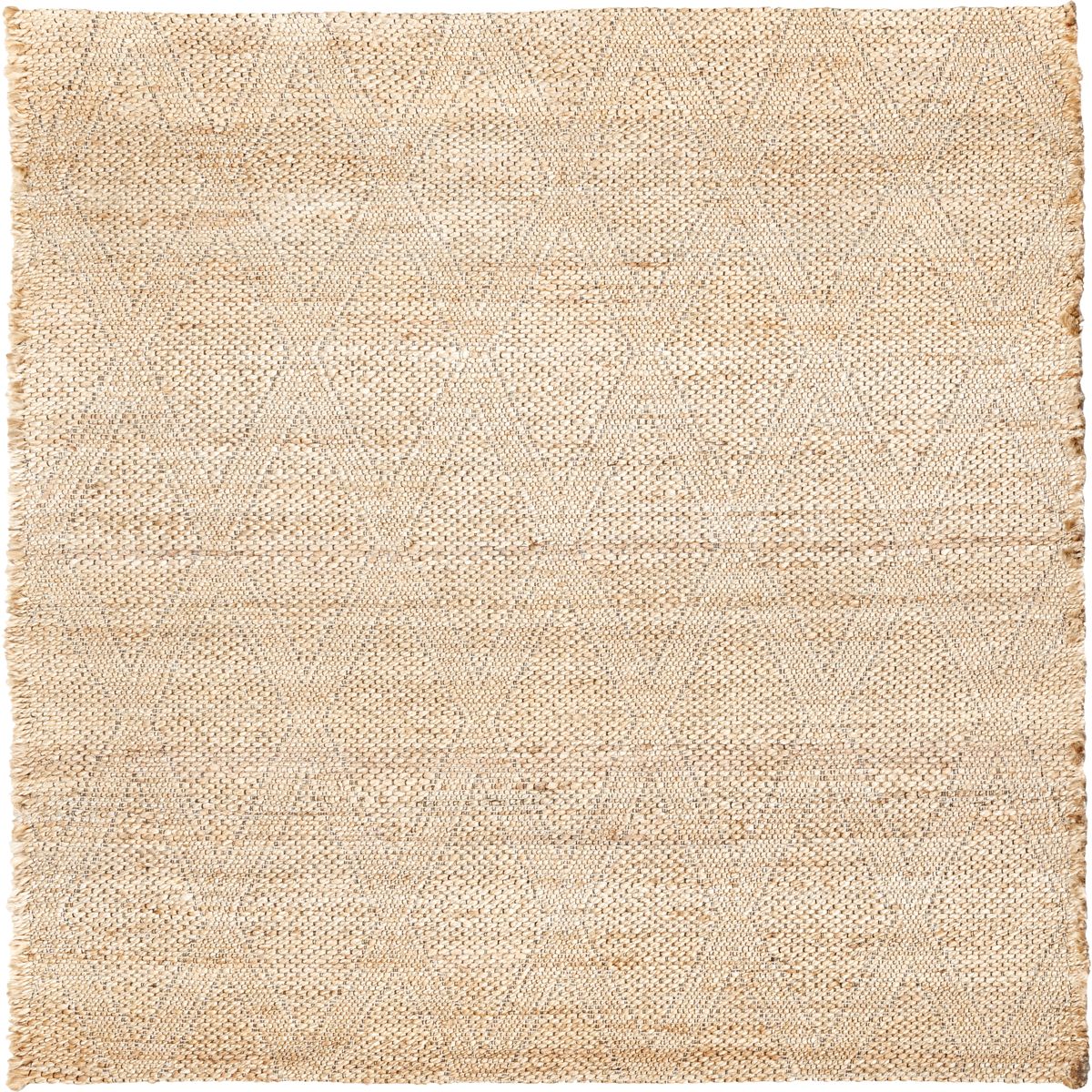 Rug, HDMara, Nude - Nude / Jute , Latex , Cotton / l: 180 cm, w: 180 cm