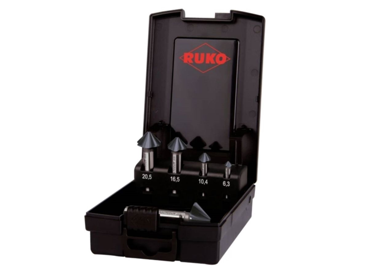 Ruko Ultimatecut 4S 102891Pro Keglesænker-Sæt 5 Dele 6.30 Mm, 10.40 Mm, 16.50 Mm, 20.50 Mm, 25 Mm Hss Cylinderskaft 1 Set