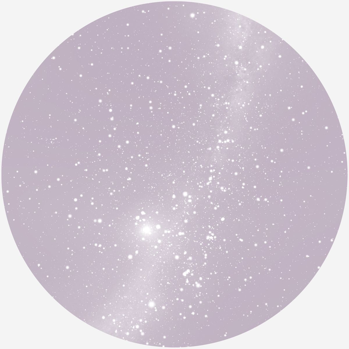 RUND PLAKAT MED PERSONLIG STJERNEHIMMEL (LYSELILLA) - 20 cm / Stjernehimmel med mælkevejen