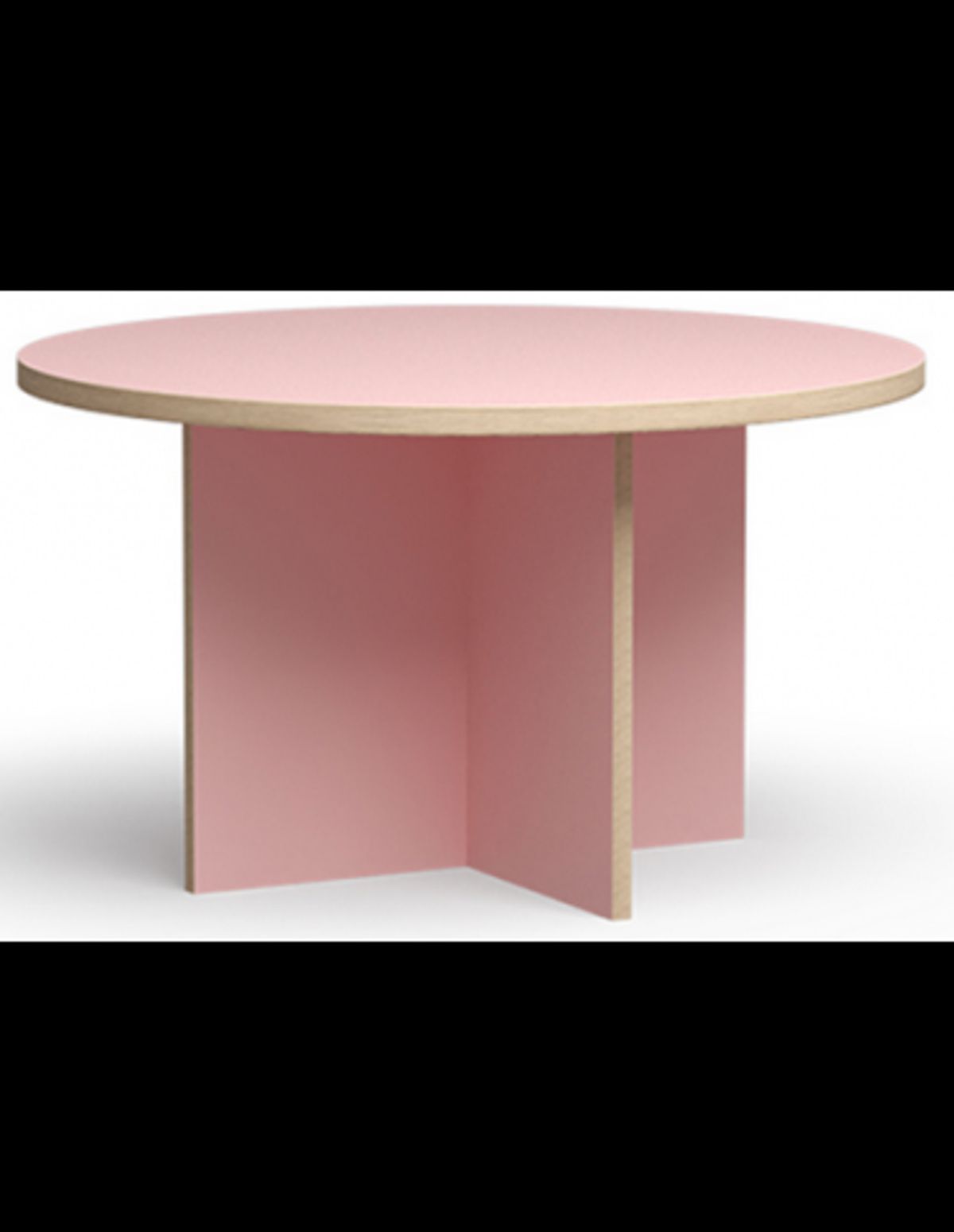 Rundt spisebord i eurolight træ og mdf Ø129 cm - Pink