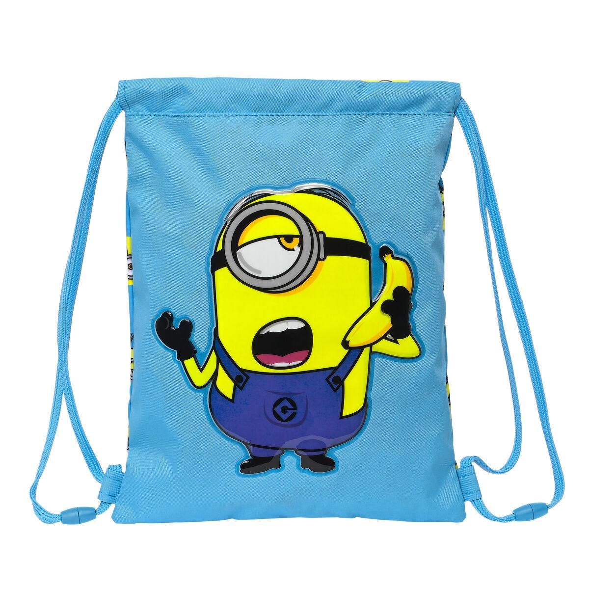 Rygsæk med Snore Minions Minionstatic Blå (26 x 34 x 1 cm)