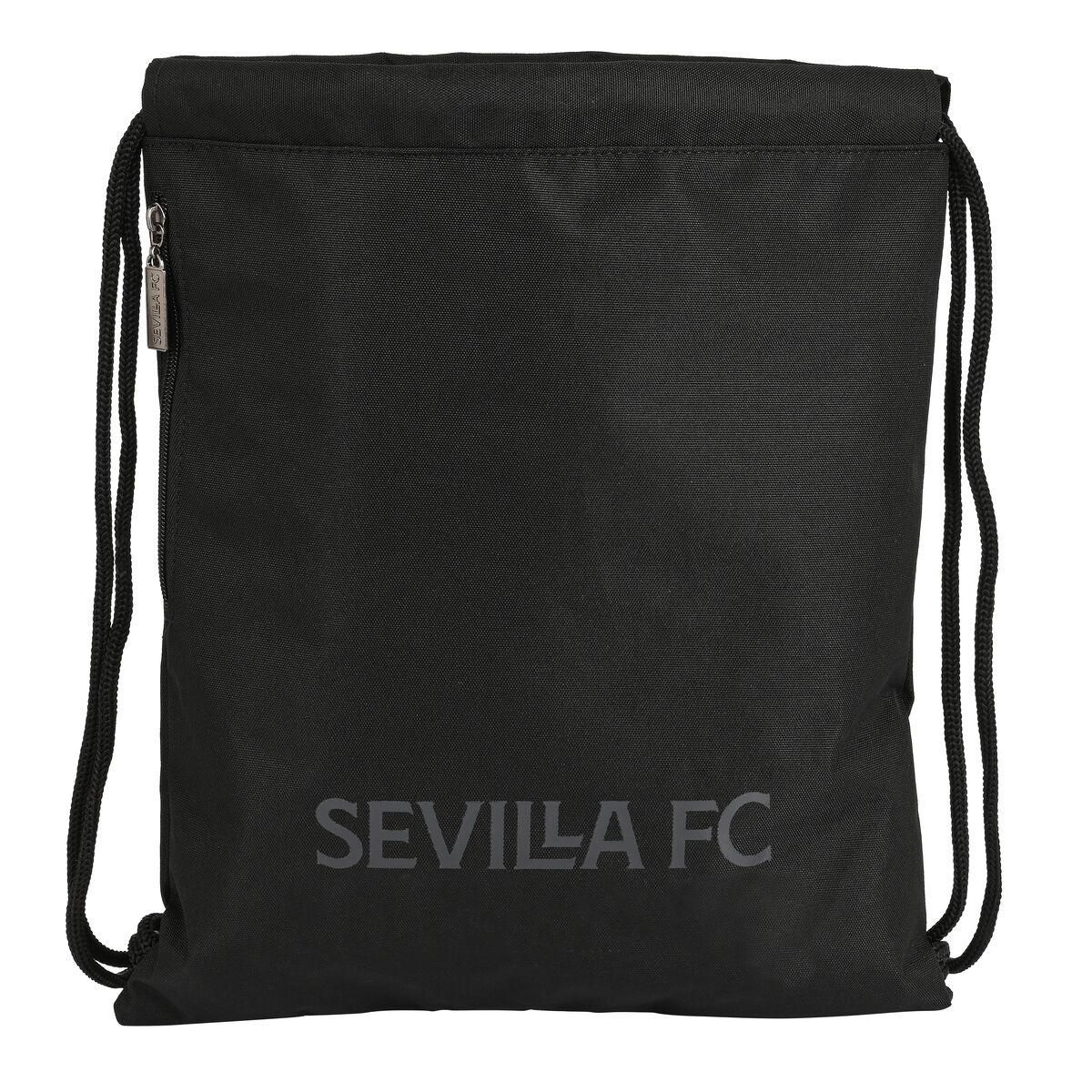 Rygsæk med Snore Sevilla Fútbol Club Teen 35 x 40 x 1 cm Sort