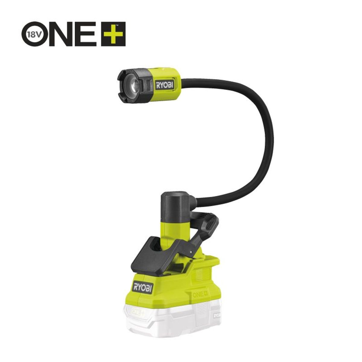 Ryobi 18V Flexlight LED-lampe med klemme - RLCF18-0