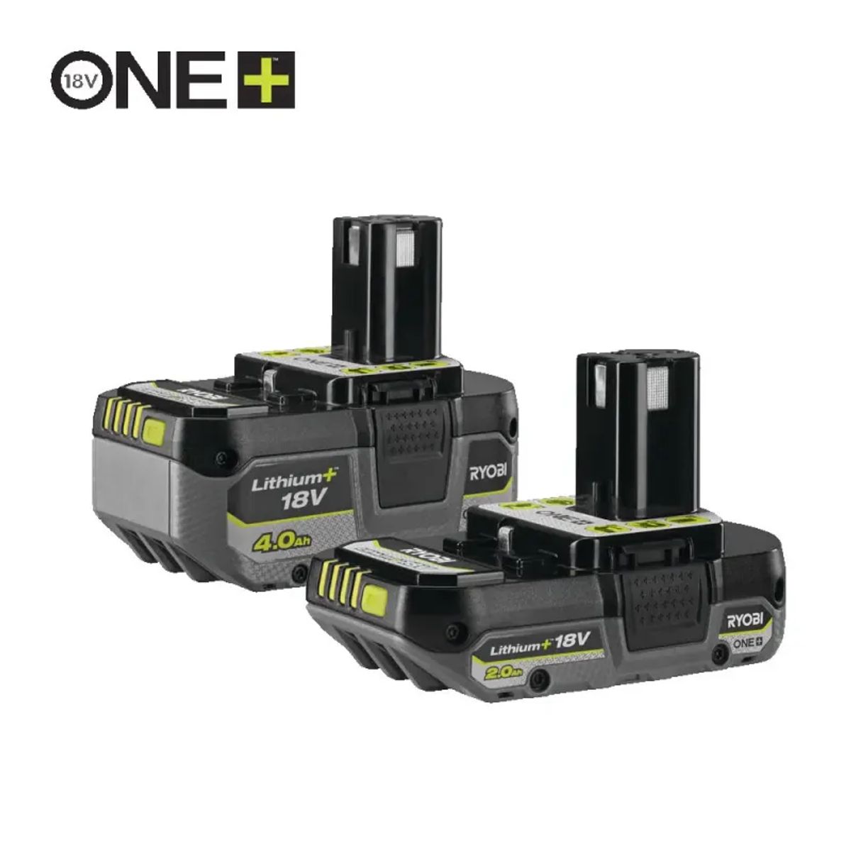 Ryobi 18V One+ Batteripakke 1 x 4,0 & 1 x 2,0 Ah