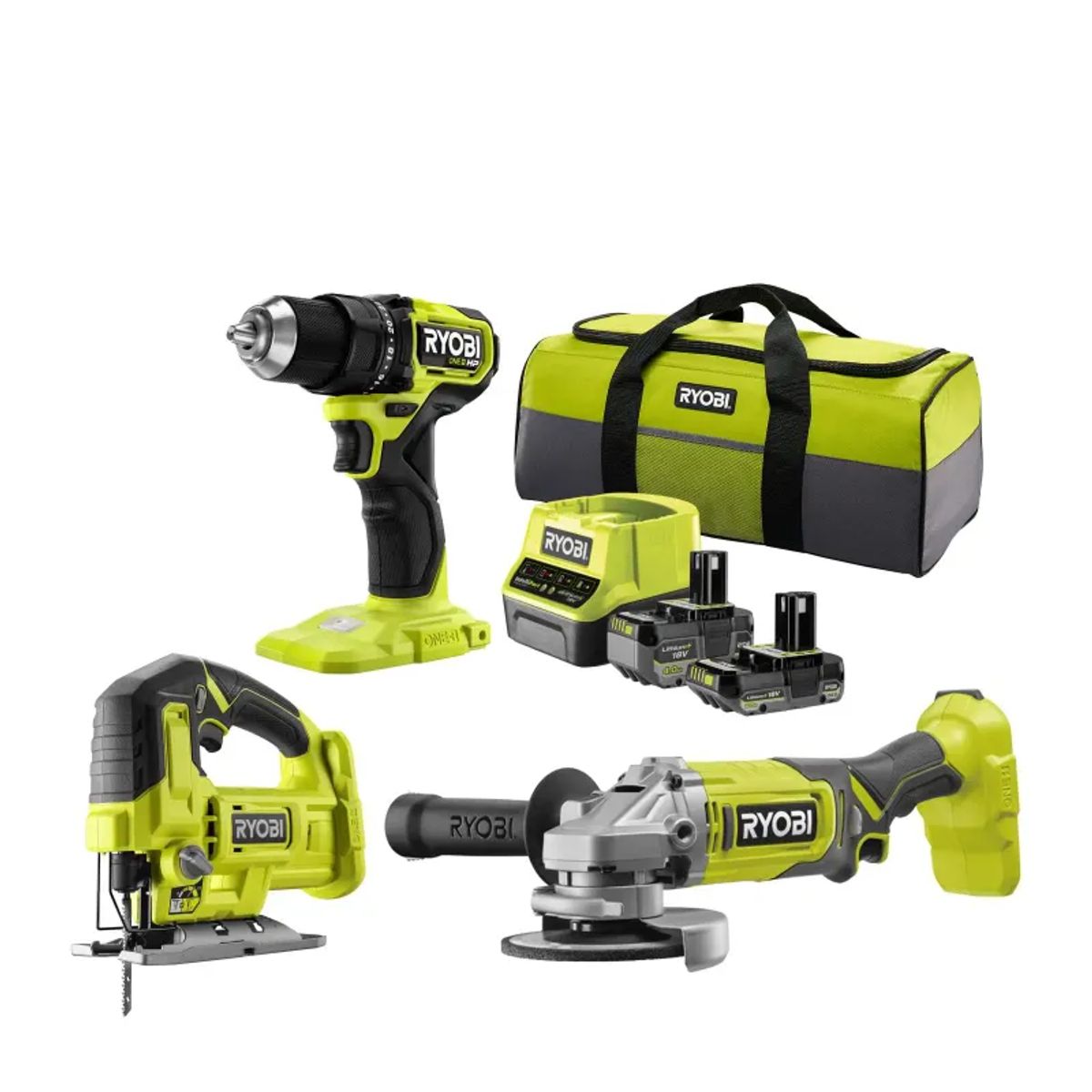 Ryobi 18V ONE+ Håndværkersæt - RCK183E-242S