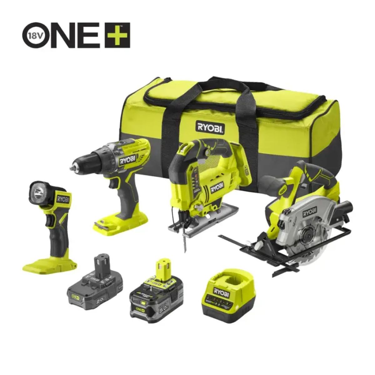 Ryobi 18V ONE+ Håndværkersæt - RCK184A-252S