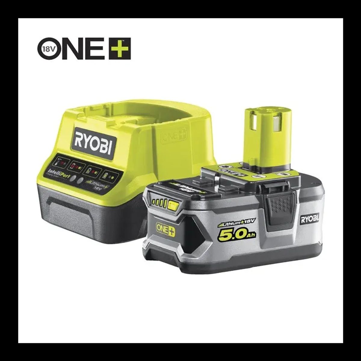 Ryobi Batterisæt - lader + 1x5,0ah batteri - RC18120-150