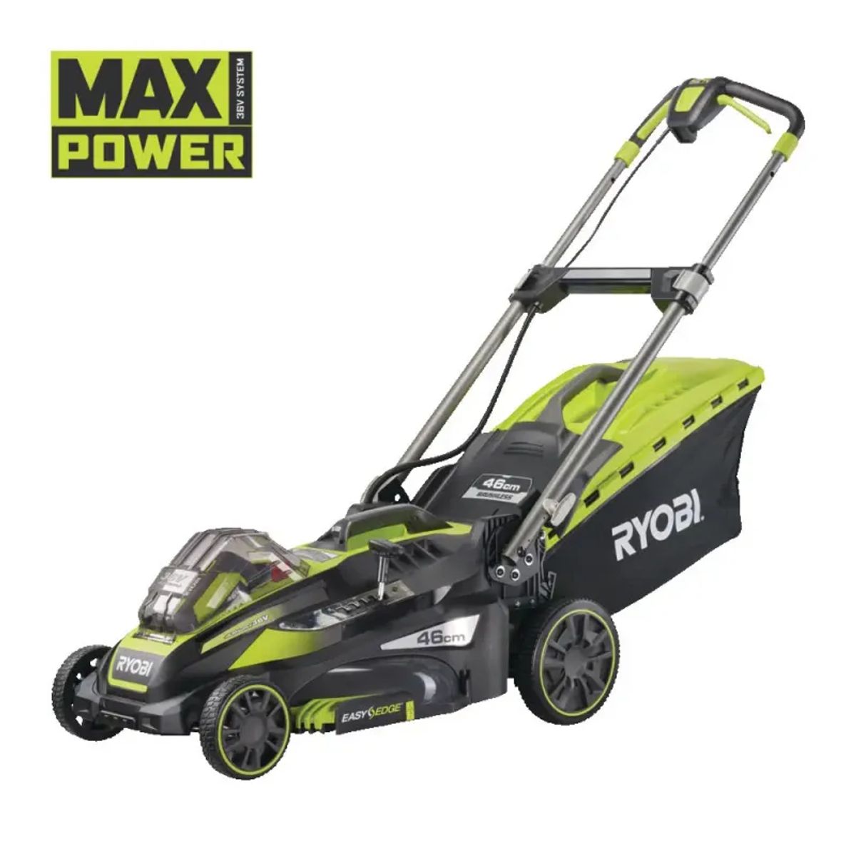 Ryobi Plæneklipper kulfri 36V - RLM36X46S5 - MAX POWER