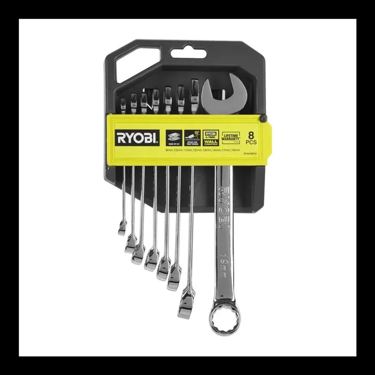 Ryobi Ringgaffelnøglesæt - RHWR8PC