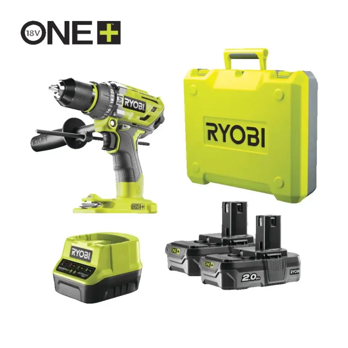 Ryobi Slagbore-/skruemaskine 18V ONE+ - R18PD7-220B