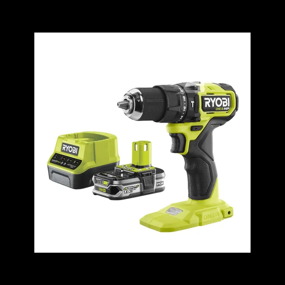 Ryobi slagbore-/skruemaskine rpd18c m.1,5ah batteri & lader