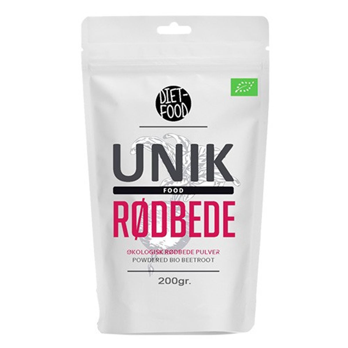 Rødbede pulver Økologisk - 200 gram - Diet Food