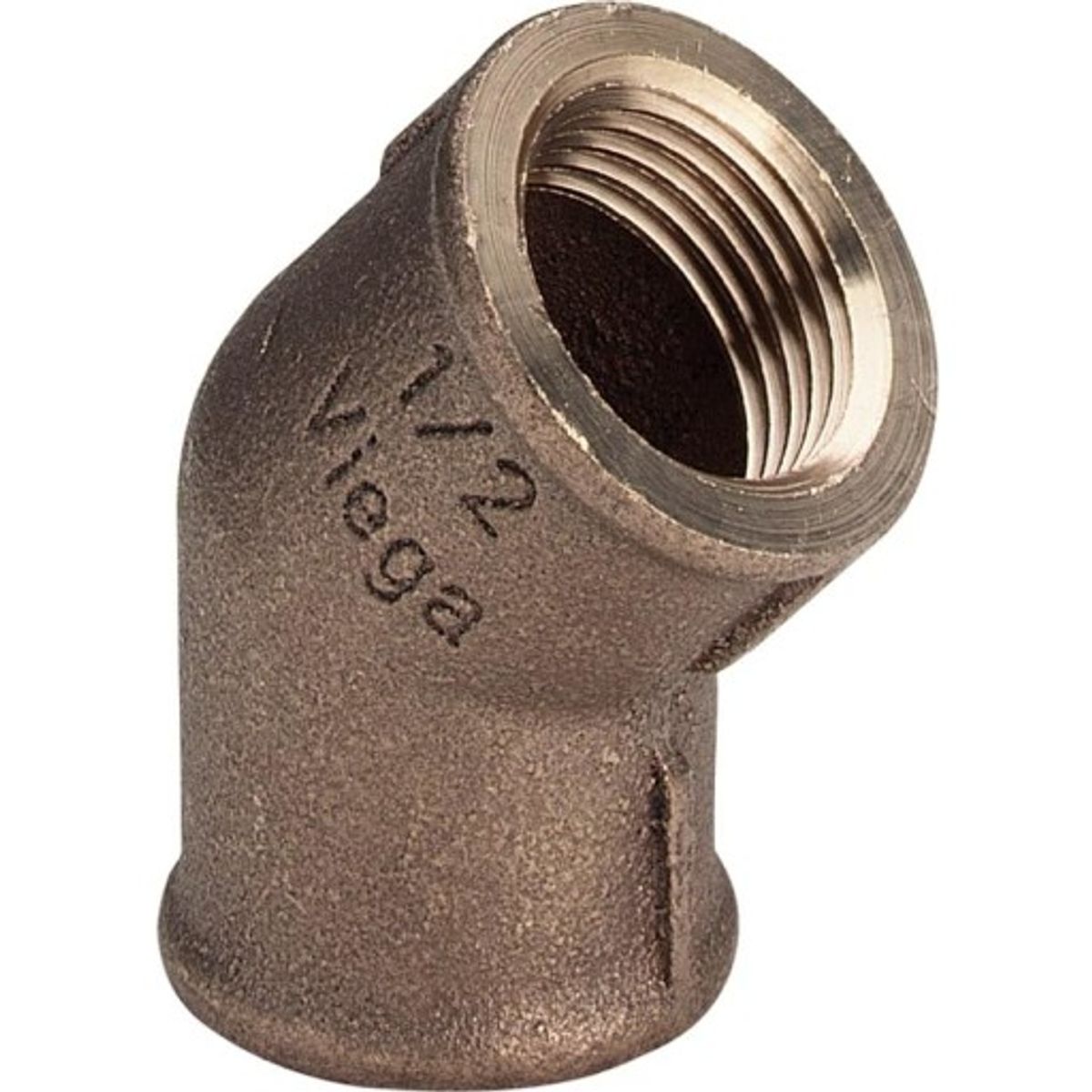 Rødgods vinkel 45 gr. 1" muffe/muffe