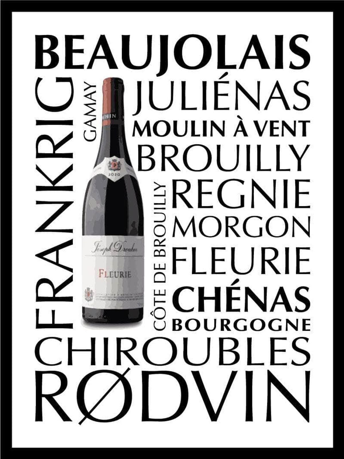 Rødvin plakat beaujolais