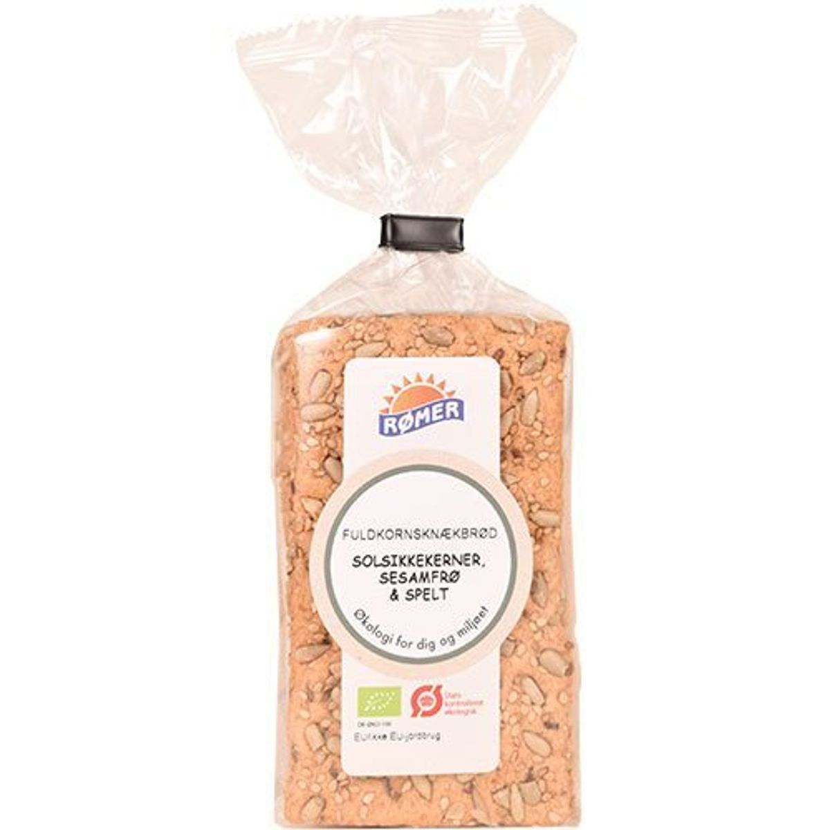 Rømer Fuldkornsknækbrød m.solsikkekerner,sesamfrø Ø og spelt, 110g.