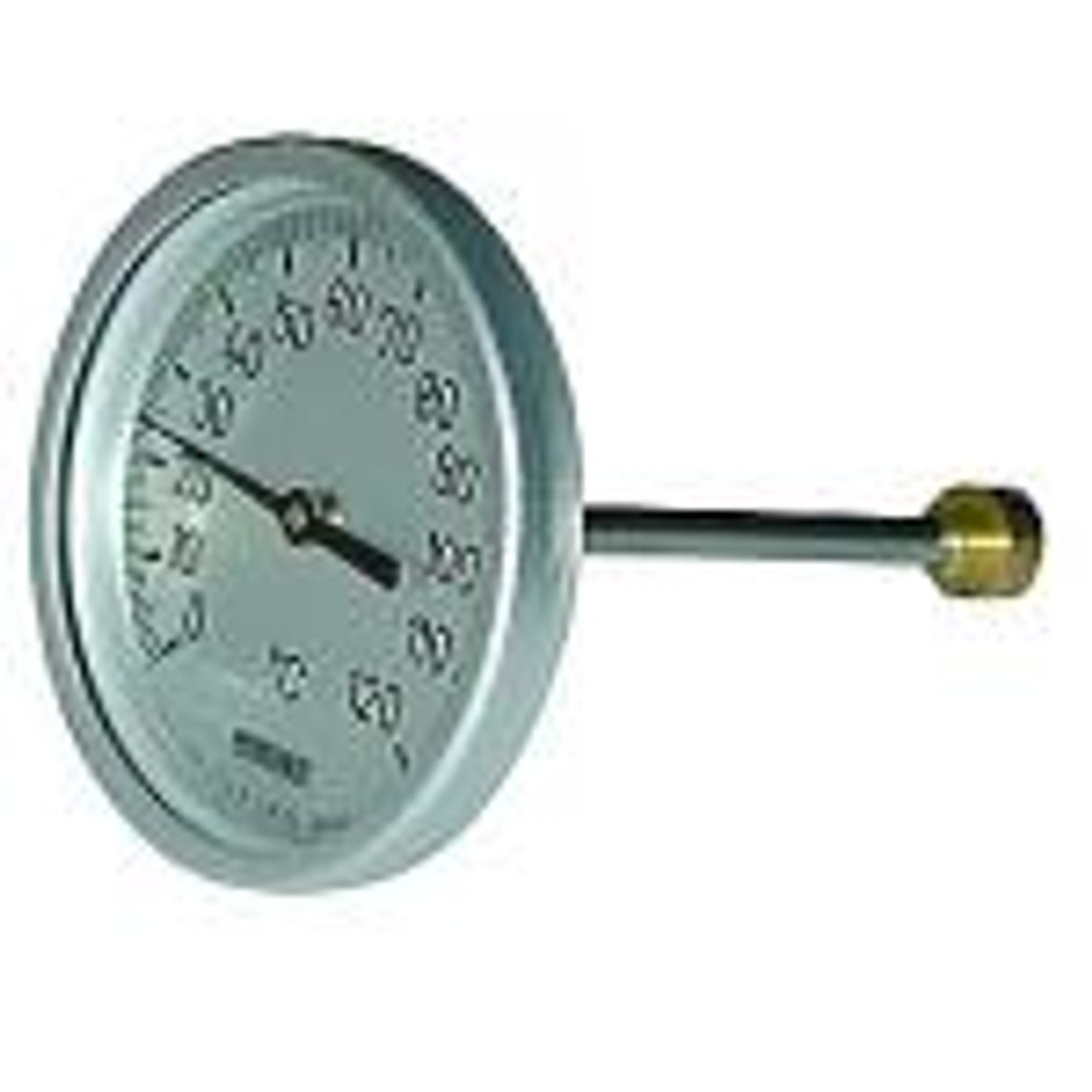 Rüeger TCH termometer 100x145 mm. Rustfrit stål, frontring i aluminium. 0-120 °C